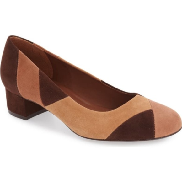 Bernardo Shoes - Bernardo New Roxanne Color Block Pump Brown Size 5